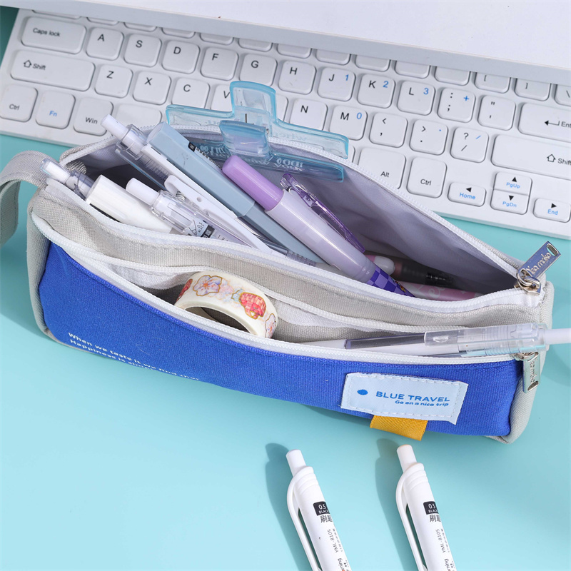 Blue Travelling Double Layer Multifunction Pencil 04