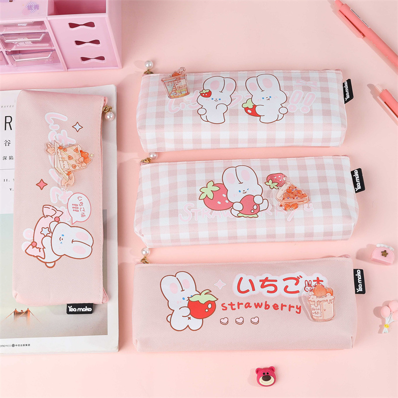 Cartoon Cosmetic Triangle Pencil Bag for girls01