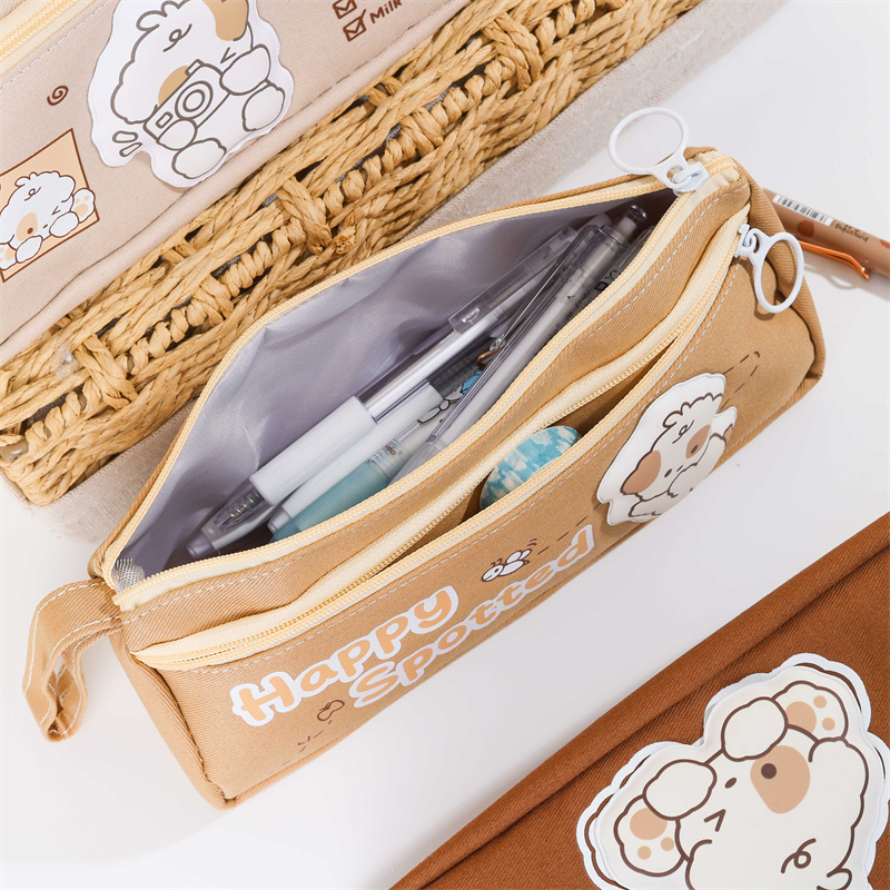 Cartoon Dotted Gog Multifunction Pencil Bag05