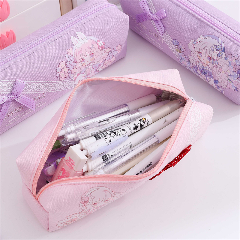 Cartoon Square Pencil Bag Cosmetic for girls05