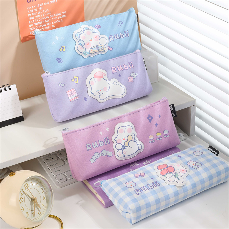 Double Pockets Big Capacity Triangle Cosmetic Bag ០៣