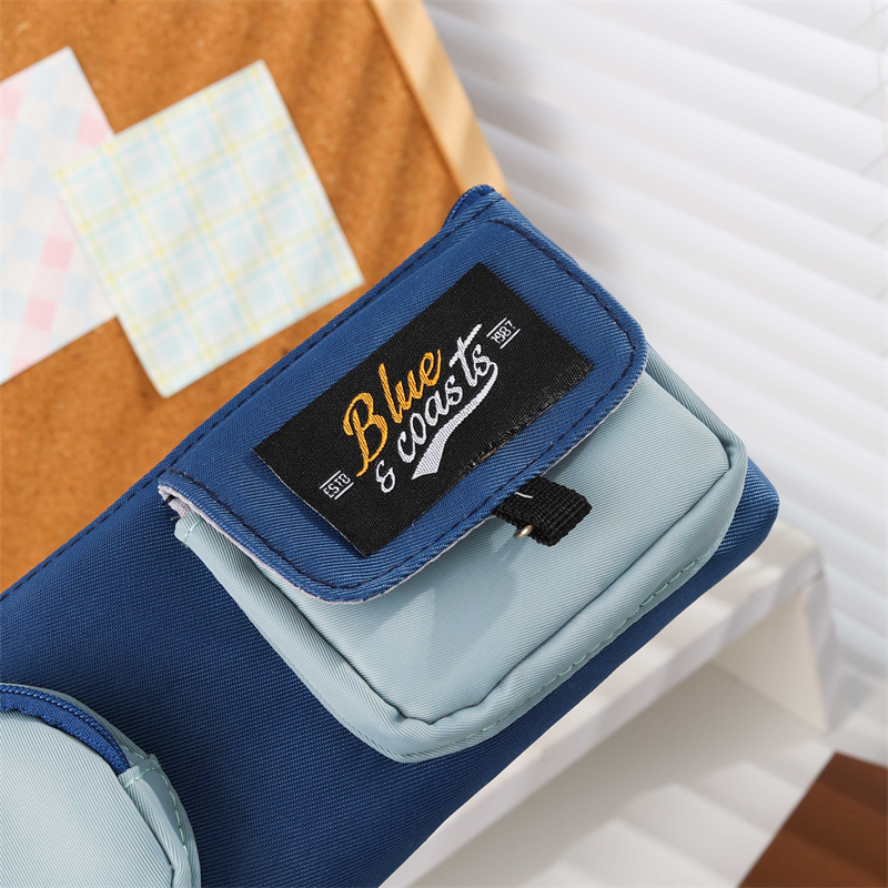 Double Pockets Big Capacity Triangle Cosmetic Bag ၀၆