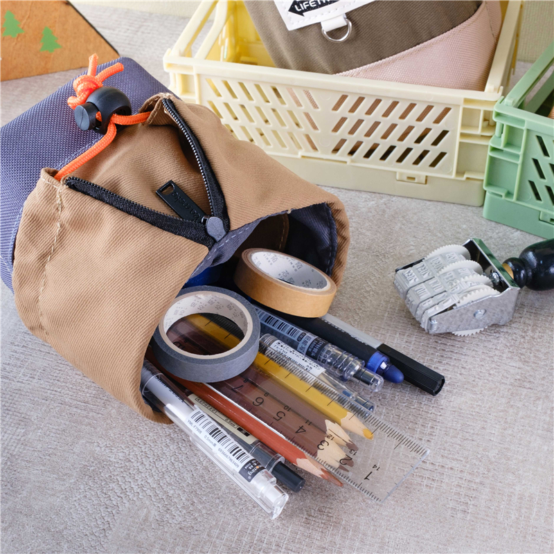 MK-7506 Rope Tighten Pen Bag Bag Canvas Pencil Bag 08