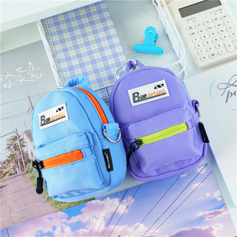 MK-7681 Cross-body Schoolbag Dompet Komposit Kain Kantong Pen Kantong Alat Tulis Saku Pensil 01