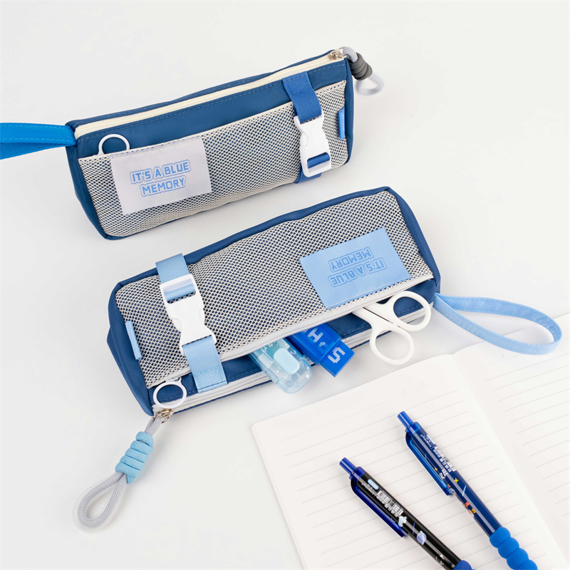 MK-7725 Handheld Handheld Double Layer Pen Bag Composite Lesela Pencil Bag Ithutoang Pocket 02