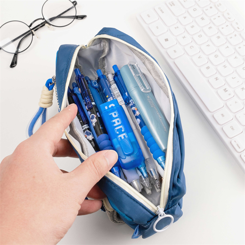 MK-7726 Handheld Pen Bag Stationery Pencil Bag Composite Cloth Study Pocket 02