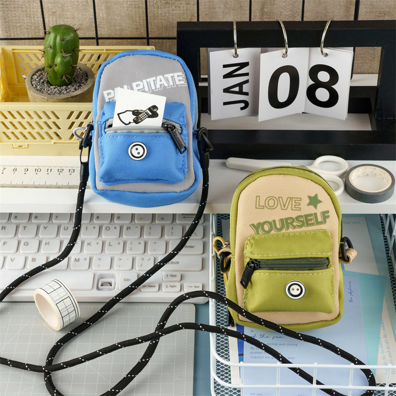 MK-7851 Cross-body Schoolbag Wallet Canvas Pen Bag Stationery Pencil Pocket Coin Bag 03