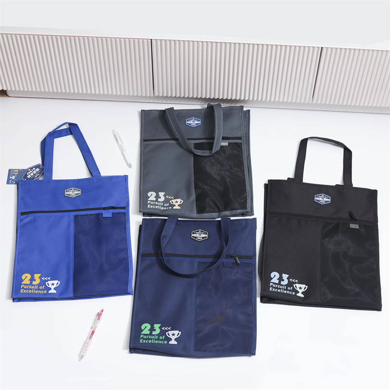 MK-8081 Handheld Pen Bag Oxford Cloth Pencil Bag Muti-functional Study Bag Stationery Pocket 09