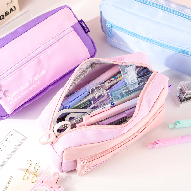 MK-8107 Handheld Canvas Pen Bag Sosona Indroa Eo anoloana Pocket Pencil Bag Kitapom-panoratana isan-karazany 05