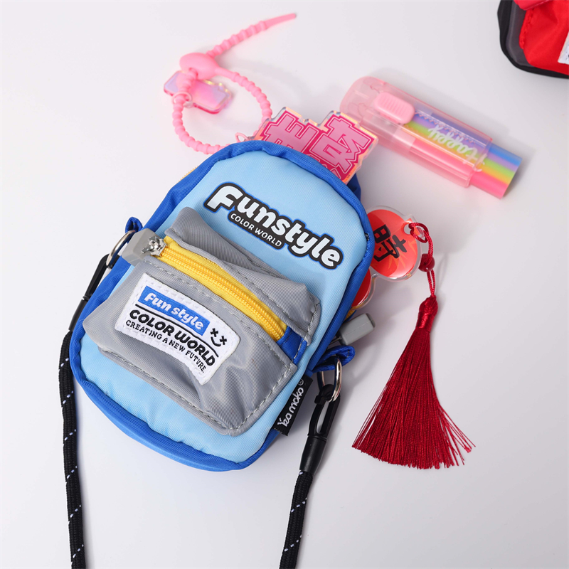 MK-8143 Crossbody Schoolbag Wallet Bag Canvas Pencil Bag Muti-functional Pencil Bag Study Stationery Pocket (1)