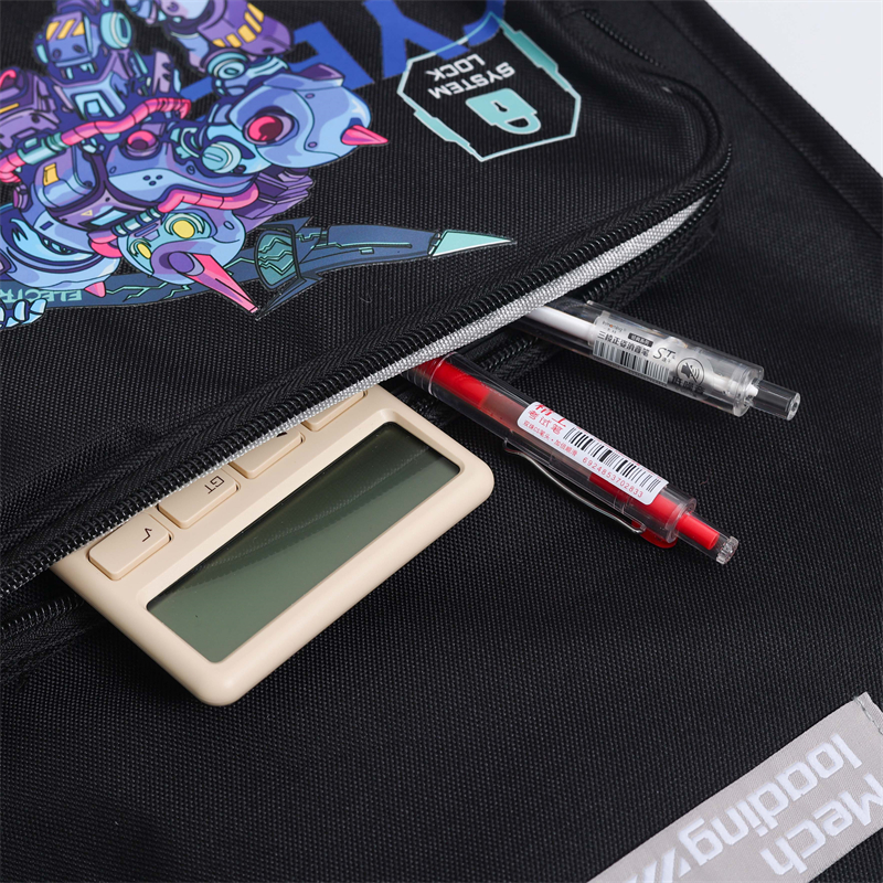 MK-8174 Big Capacity Handheld Pen Bag Oxford Cloth Pencil Bag Muti-functional Study Bag Stationery Pocket 02