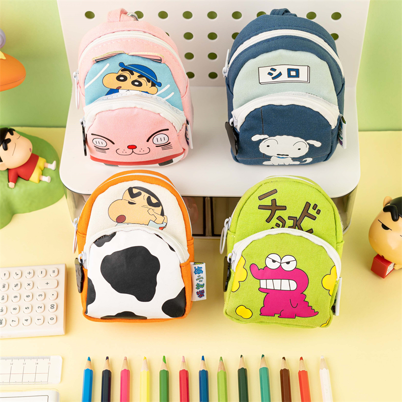 MK-8393 Crayon Shin Chan Mini Pencil Bag Big Capacity Pen Bag Canvas Multi-functional Stationery Schoolbag (5)