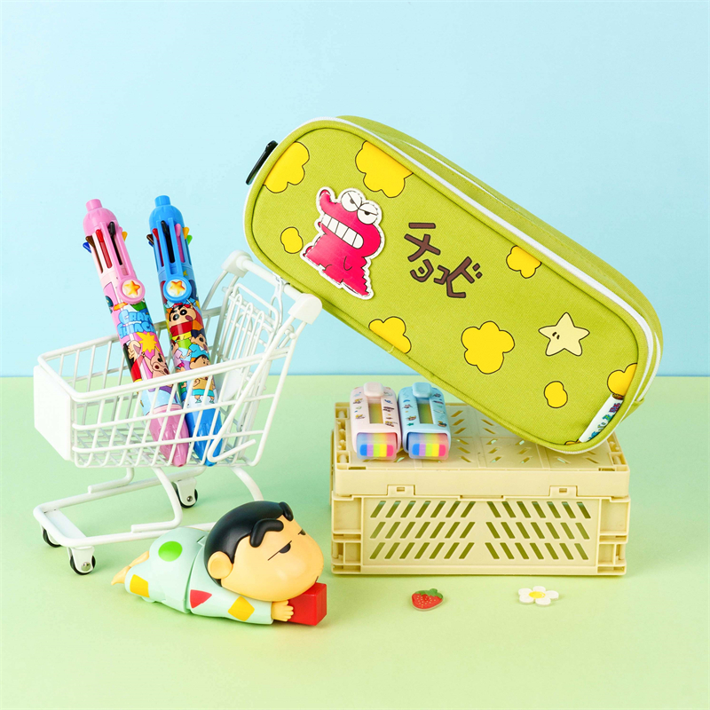 MK-8494 Crayon Shin Chan قوش قەۋەتلىك قەلەم خالتىسى چوڭ سىغىملىق قەلەم سومكىسى Canvas كۆپ ئىقتىدارلىق پونكىت مەكتەپ سومكىسى (9)