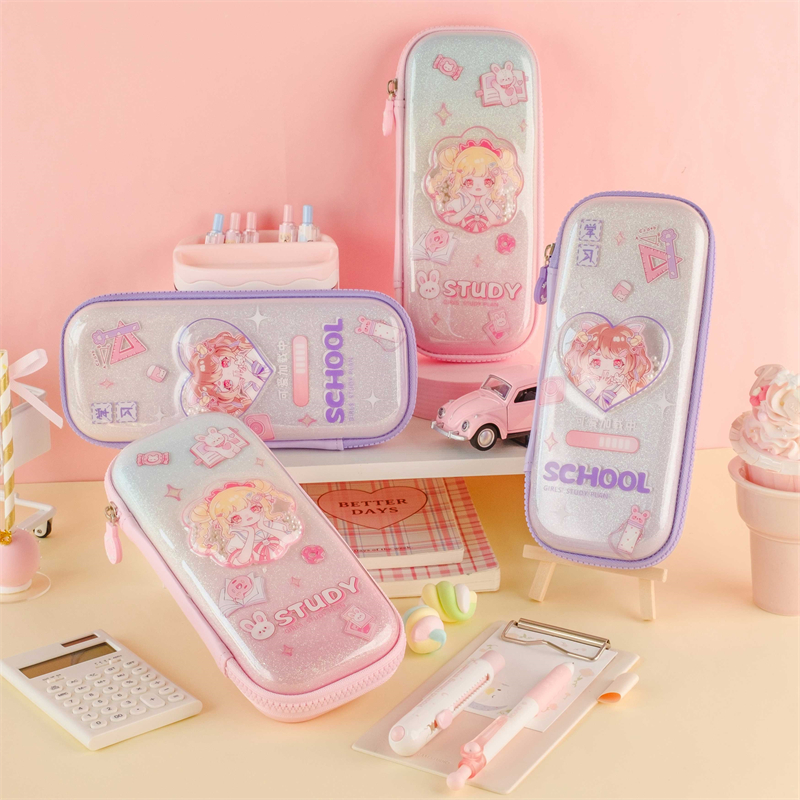 MKPC-7428 Pearl EVA Pencil Box Portable Pen Case Zipper Stationery Case 05