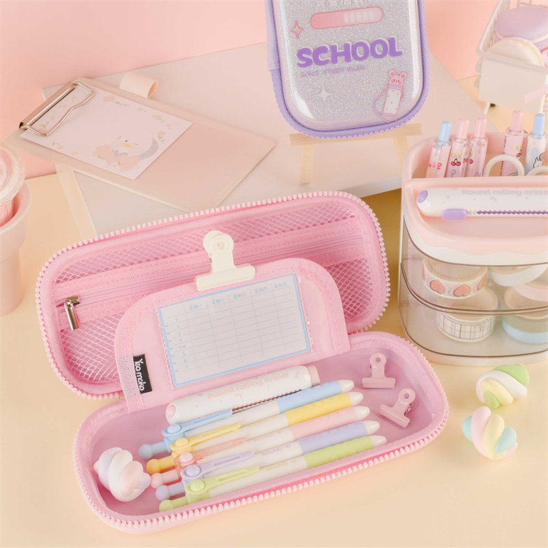 MKPC-7428 Pearl EVA Pencil Box အိတ်ဆောင် Pen Case ဇစ် စာရေးကိရိယာ အိတ် 08