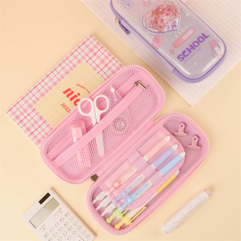 MKPC-7428 Pearl EVA Pencil Box Portable Pen Case Zipper Stationery Case 09