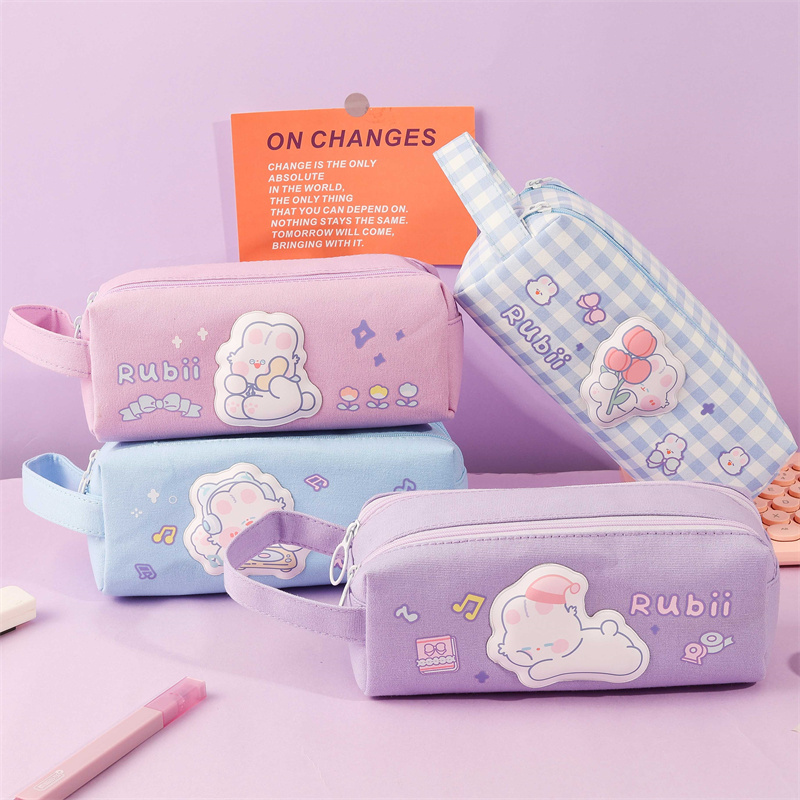 I-Multifunction Cartoon Double Zipper Pencil Bag for05