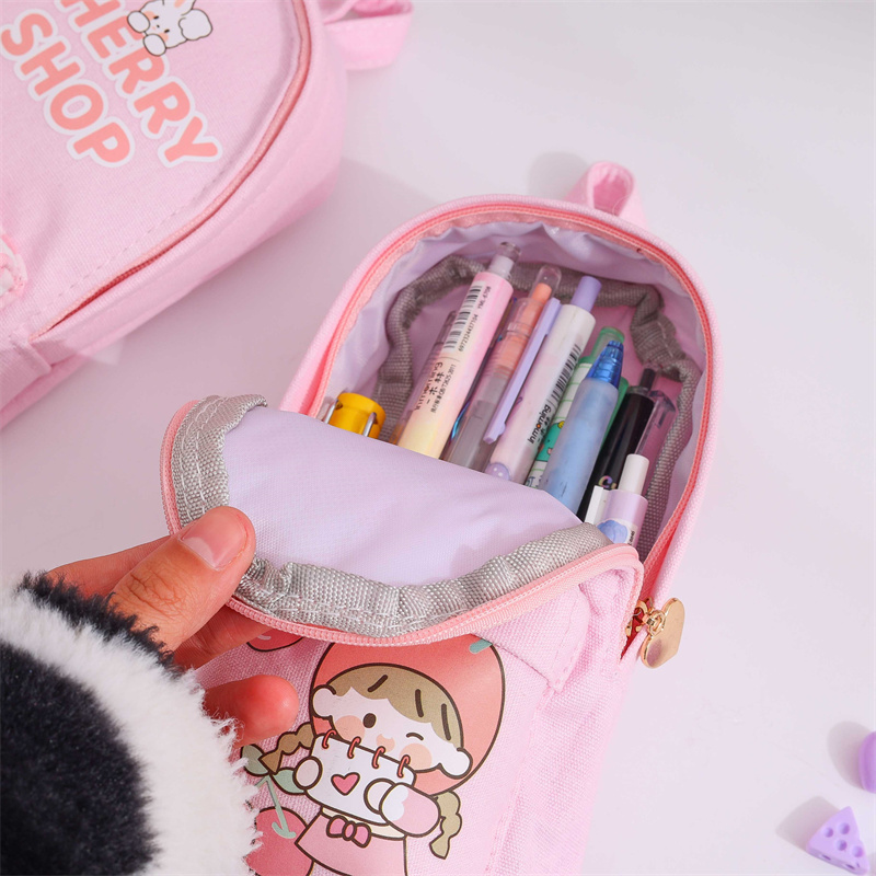 Kekere Rice Dumpling Cherry Pie Backpack ikọwe Bag06