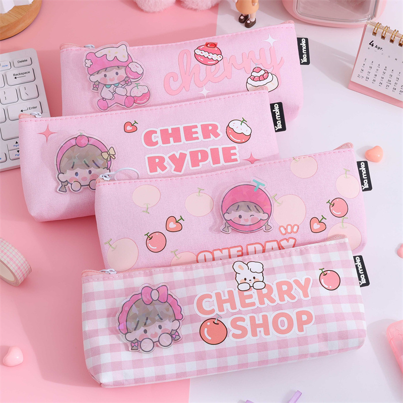 Liten Rice Dumpling Cherry Pie Triangel Pencil Bag02